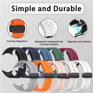 Compatible with Samsung Galaxy Watch Silicone Band 7 6 5 4 Pro Classic Ultra